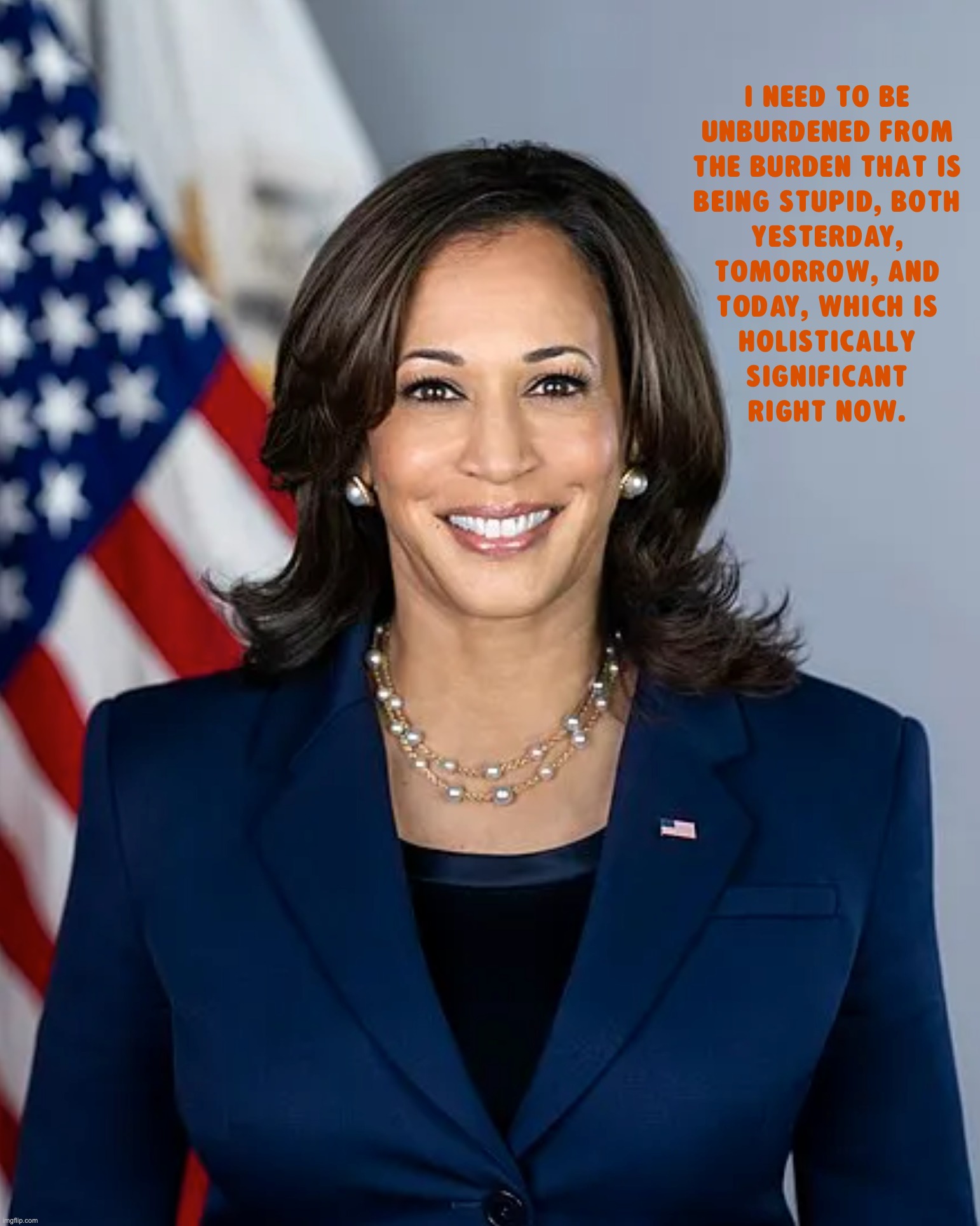 Her ignorance speaks volumes | image tagged in kamala harris,word salad | made w/ Imgflip meme maker