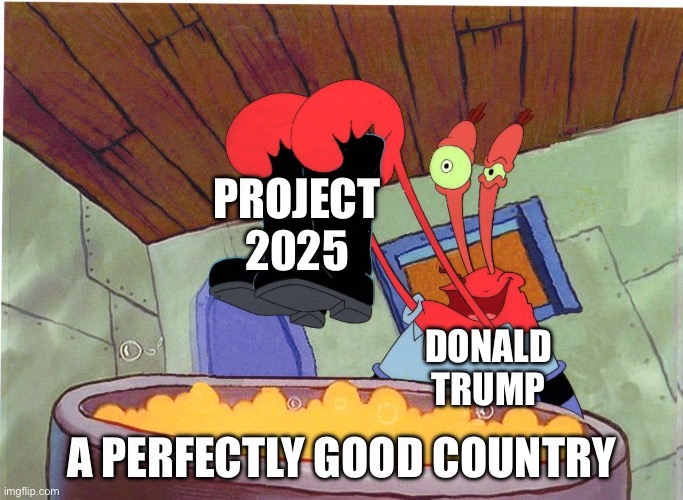 Squeaky Boots | PROJECT 2025; DONALD TRUMP; A PERFECTLY GOOD COUNTRY | image tagged in squeaky boots | made w/ Imgflip meme maker