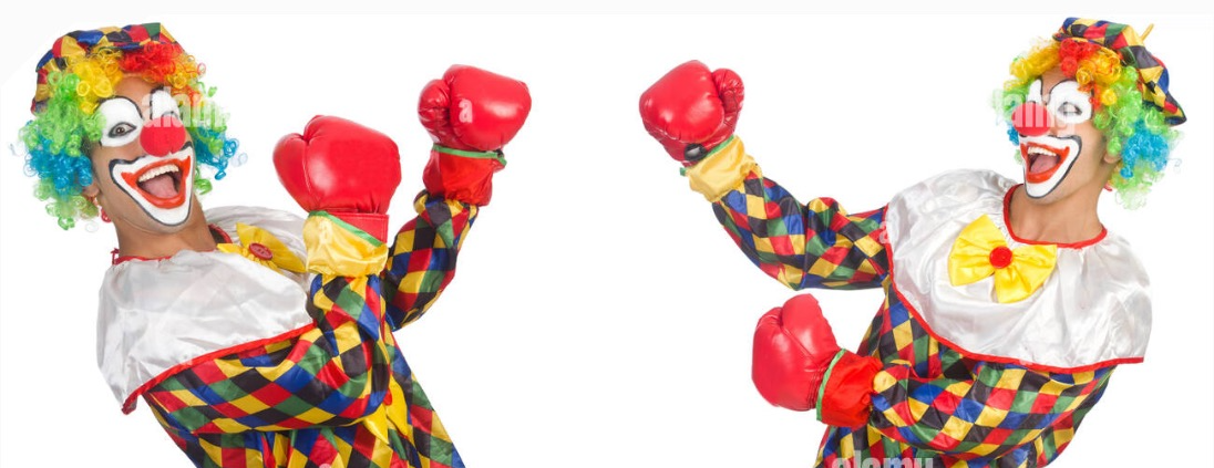 2 clowns fighting Blank Meme Template