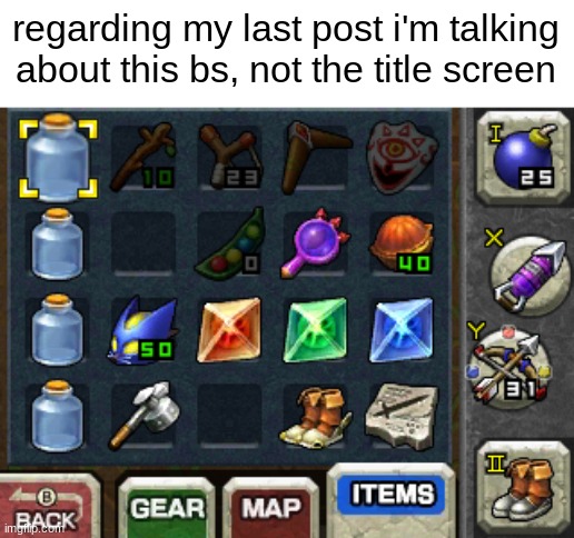 regarding my last post i'm talking about this bs, not the title screen | made w/ Imgflip meme maker