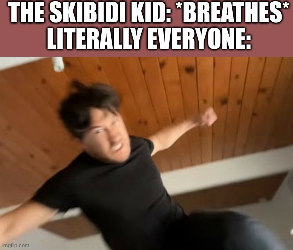 "Skibidi do-" *bang* | THE SKIBIDI KID: *BREATHES*
LITERALLY EVERYONE: | image tagged in funny,markiplier,meme | made w/ Imgflip meme maker