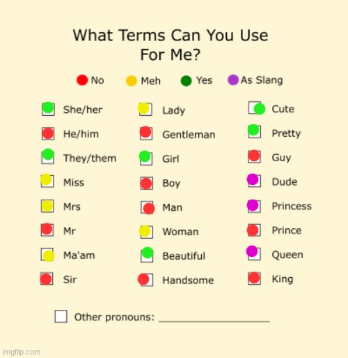 Hai | image tagged in pronouns sheet | made w/ Imgflip meme maker