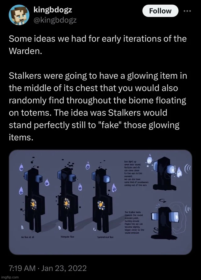Was the Creaking just an evolution of the early Warden? | made w/ Imgflip meme maker