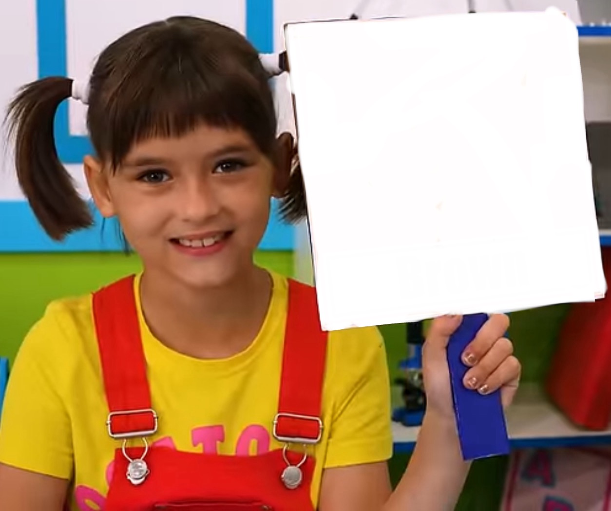 The girl with sign Blank Meme Template