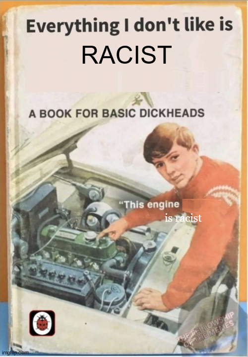 Everything I don't like 1 | RACIST; is racist | image tagged in everything i don't like 1 | made w/ Imgflip meme maker