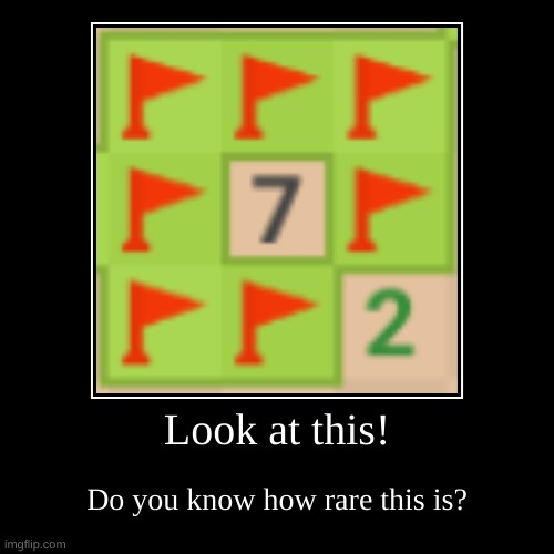 Look at this! | Do you know how rare this is? | image tagged in funny,demotivationals | made w/ Imgflip demotivational maker