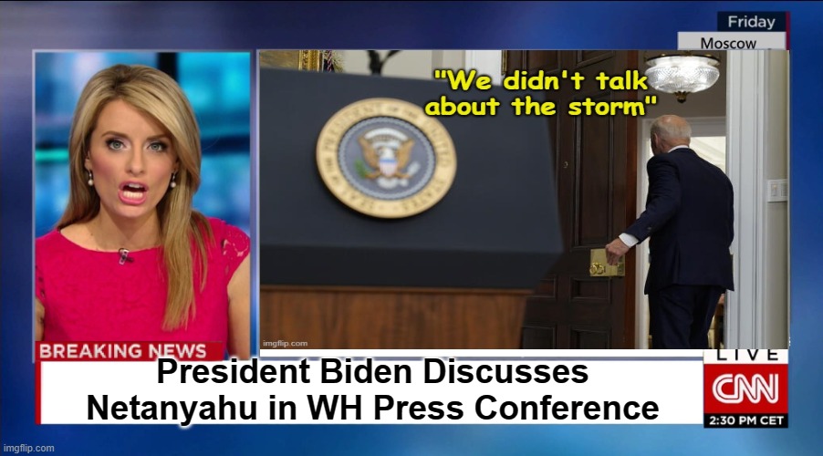 Biden Lives In a Different Reality | President Biden Discusses Netanyahu in WH Press Conference | image tagged in cnn breaking news,hurricane milton | made w/ Imgflip meme maker