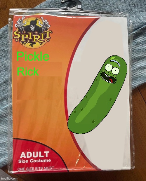 Spirit Halloween | Pickle; Rick | image tagged in spirit halloween | made w/ Imgflip meme maker