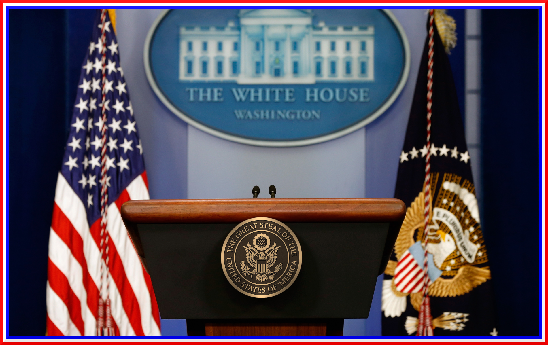 High Quality WHITE HOUSE PODIUM new 'SEAL' Blank Meme Template