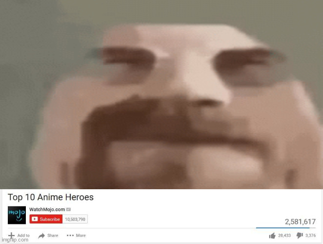 Top 10 anime heroes | image tagged in top 10 anime heroes | made w/ Imgflip meme maker