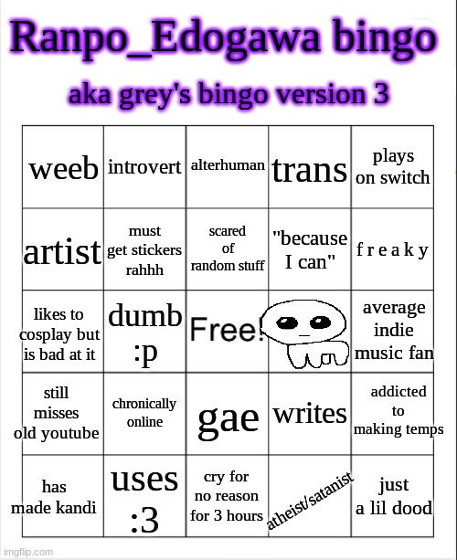 grey's 3rd bingo Blank Meme Template