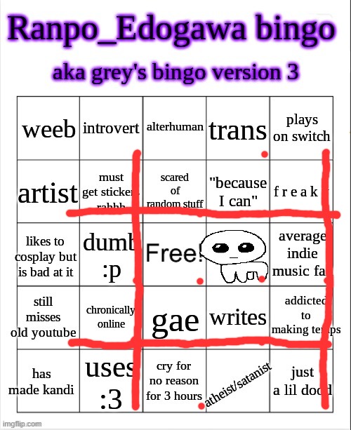 yippee | image tagged in grey's 3rd bingo | made w/ Imgflip meme maker