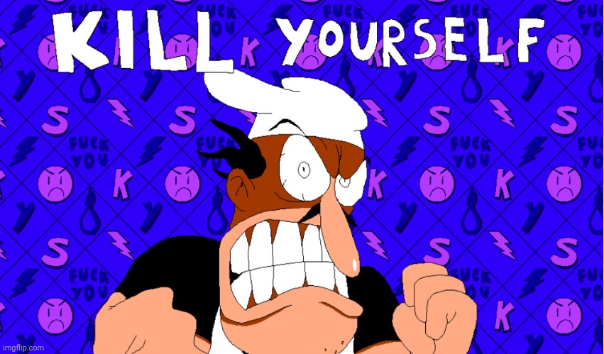 peppino tells you to kys | . | image tagged in peppino tells you to kys | made w/ Imgflip meme maker