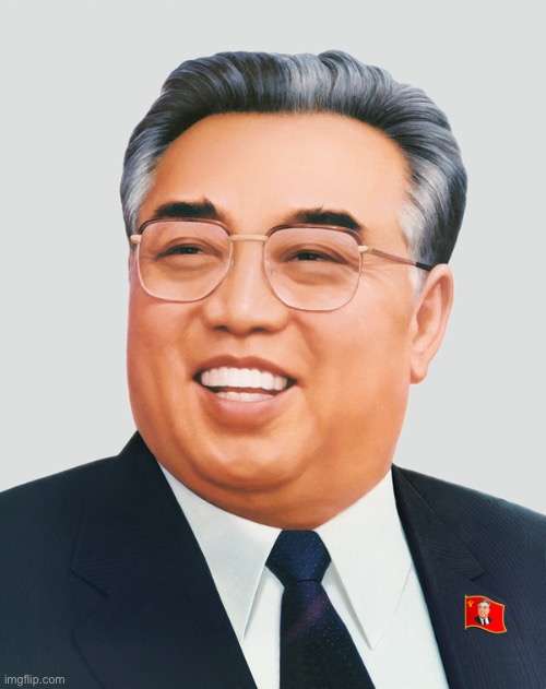 What if Kim Il-Sung won his own Badge before his death? | image tagged in kim il sung,north korea,communism | made w/ Imgflip meme maker