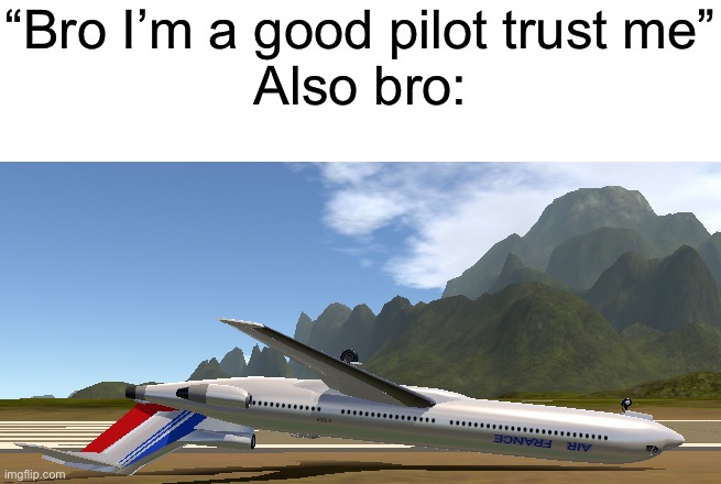 the state of that plane | “Bro I’m a good pilot trust me”

Also bro: | image tagged in airplanes,funny | made w/ Imgflip meme maker