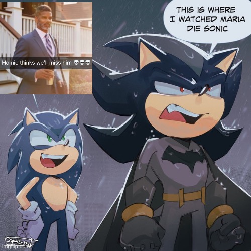 Shadow and sonic | image tagged in shadow and sonic | made w/ Imgflip meme maker