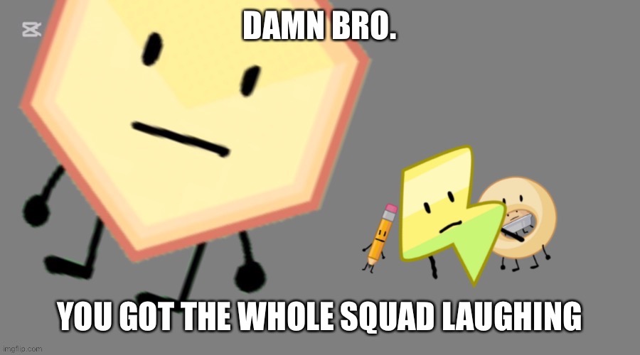 Damn bro you got the whole squad laughing | image tagged in damn bro you got the whole squad laughing | made w/ Imgflip meme maker