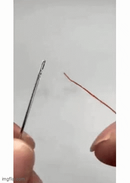 Threading Gif Just A Needle Threading Hack ! - Imgflip