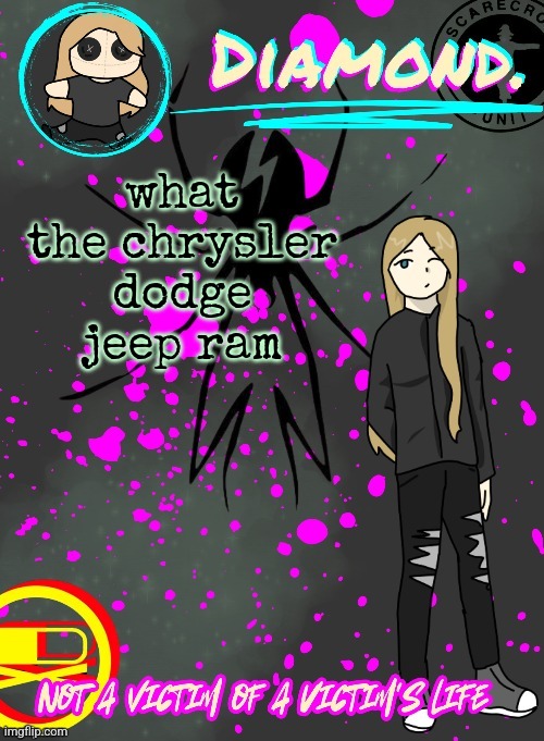 Diamond. Announcement Temp (TY DISCO!!!!) | what the chrysler dodge jeep ram | image tagged in diamond announcement temp ty disco | made w/ Imgflip meme maker