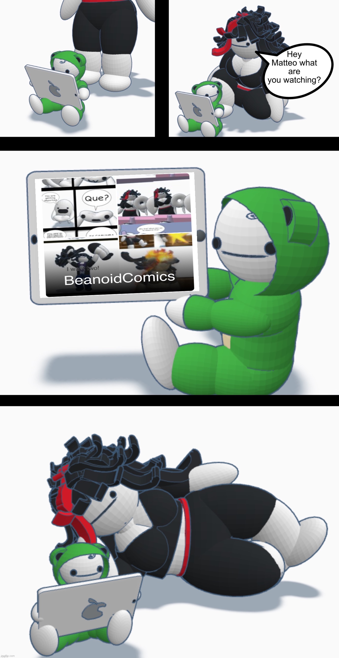 Hey Matteo what are you watching? (Good ending) | image tagged in hey matteo what are you watching good ending | made w/ Imgflip meme maker