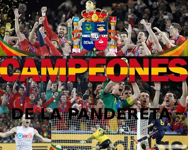 Spain World Cup Winner / introduces tambourines to the New World Blank Meme Template