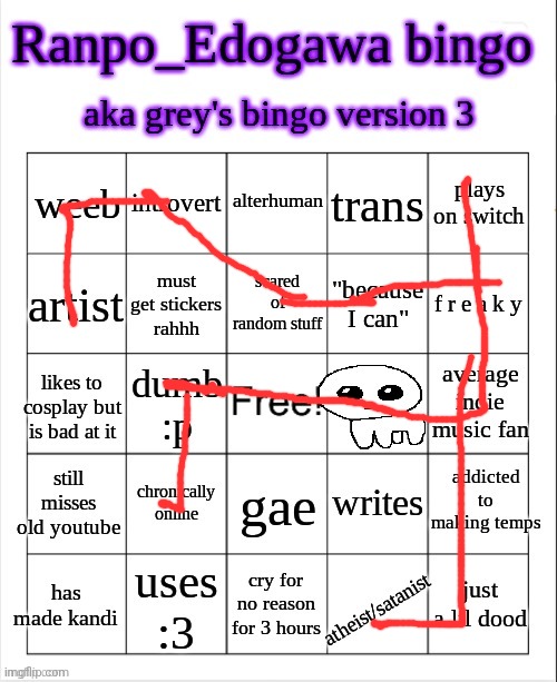 grey's 3rd bingo | image tagged in grey's 3rd bingo | made w/ Imgflip meme maker