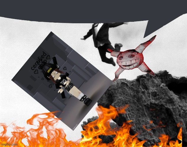. | image tagged in man jumping off a cliff | made w/ Imgflip meme maker