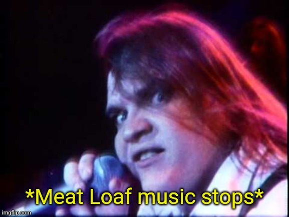 Meat Loaf | *Meat Loaf music stops* | image tagged in meat loaf | made w/ Imgflip meme maker