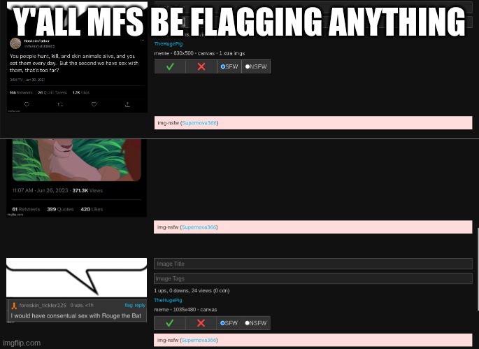 Y'ALL MFS BE FLAGGING ANYTHING | made w/ Imgflip meme maker