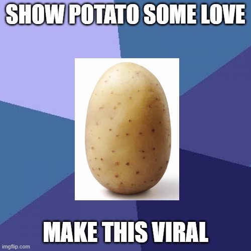 Success Kid Meme | SHOW POTATO SOME LOVE; MAKE THIS VIRAL | image tagged in memes,success kid,potato,love,fun,true | made w/ Imgflip meme maker