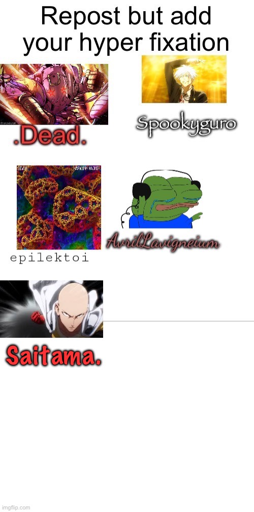 Saitama. | image tagged in blank white template | made w/ Imgflip meme maker