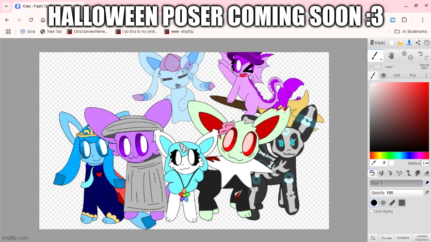 YAAAAAY | HALLOWEEN POSER COMING SOON :3 | image tagged in drawing | made w/ Imgflip meme maker