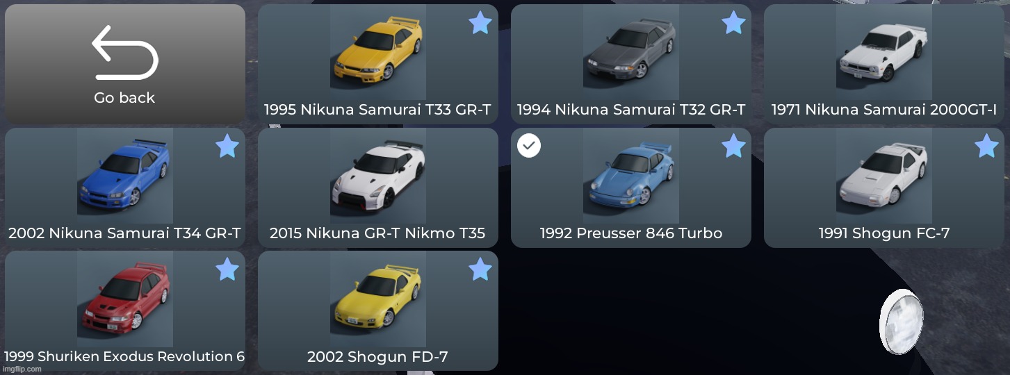 Legit all my cars in Midnight Racing Tokyo | made w/ Imgflip meme maker