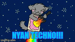 Nyan Techno | image tagged in gifs | made w/ Imgflip video-to-gif maker