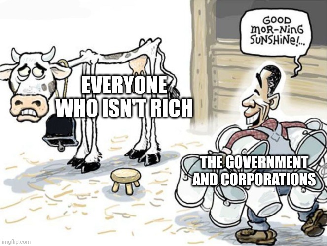 "America is not a country. It's just a business." -Brad Pitt | EVERYONE WHO ISN'T RICH; THE GOVERNMENT AND CORPORATIONS | image tagged in america,government,corporations,corporate greed,capitalism,government corruption | made w/ Imgflip meme maker