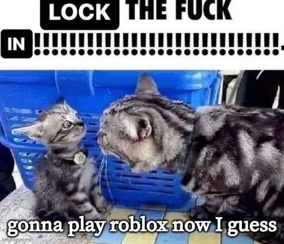 LOCK THE FUCK IN!!!!!!!! | gonna play roblox now I guess | image tagged in lock the fuck in | made w/ Imgflip meme maker