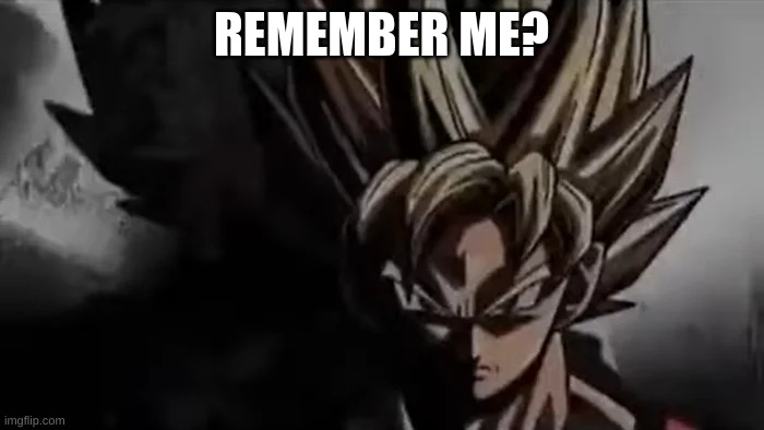 Goku Staring | REMEMBER ME? | image tagged in goku staring | made w/ Imgflip meme maker