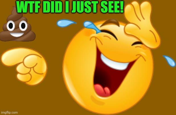 Laughing emoji | WTF DID I JUST SEE! | image tagged in laughing emoji | made w/ Imgflip meme maker