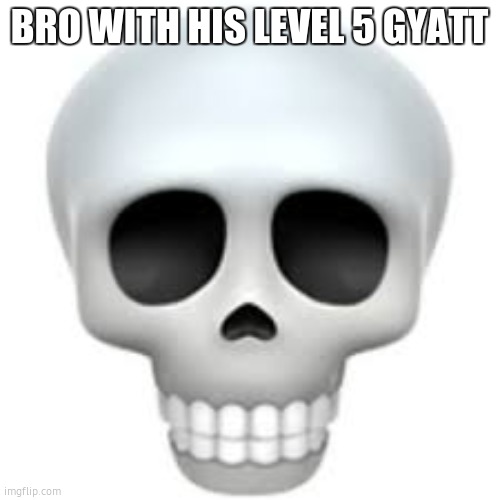 Skull | BRO WITH HIS LEVEL 5 GYATT | image tagged in skull | made w/ Imgflip meme maker