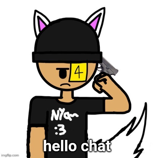lala as a furry | hello chat | image tagged in lala as a furry | made w/ Imgflip meme maker