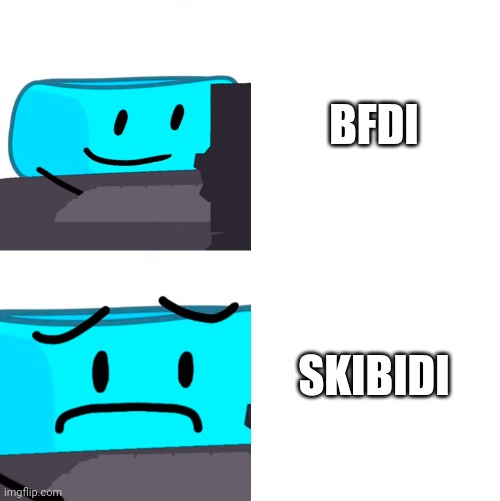 I hate skibidi | BFDI; SKIBIDI | image tagged in bracelity reaction | made w/ Imgflip meme maker