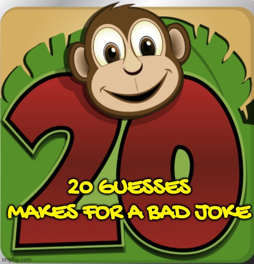 20 GUESSES MAKES FOR A BAD JOKE | made w/ Imgflip meme maker