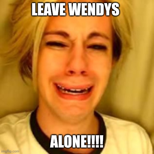 Chris Crocker | LEAVE WENDYS; ALONE!!!! | image tagged in leave alone,wendy's,funny memes | made w/ Imgflip meme maker