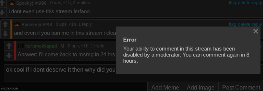 i did it i annoyed an annoying user horray | made w/ Imgflip meme maker