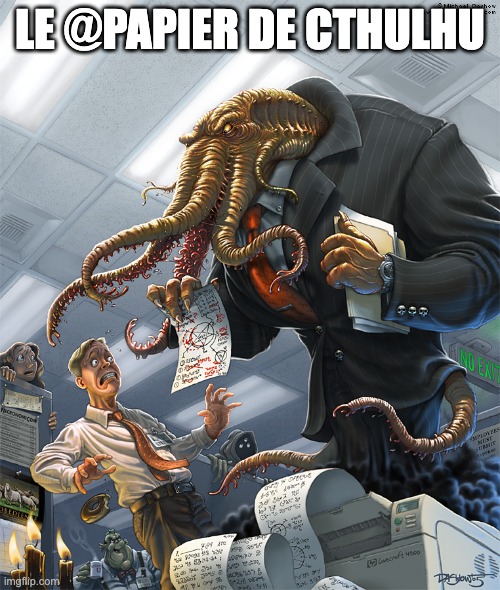 Cthulhu | LE @PAPIER DE CTHULHU | image tagged in cthulhu | made w/ Imgflip meme maker