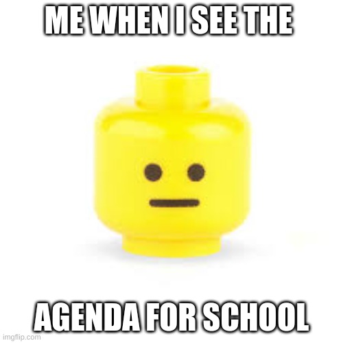 ME WHEN I SEE THE; AGENDA FOR SCHOOL | made w/ Imgflip meme maker