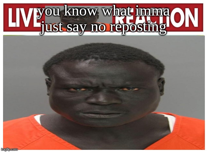 im adding yall myself | you know what imma just say no reposting | image tagged in live convict reaction | made w/ Imgflip meme maker