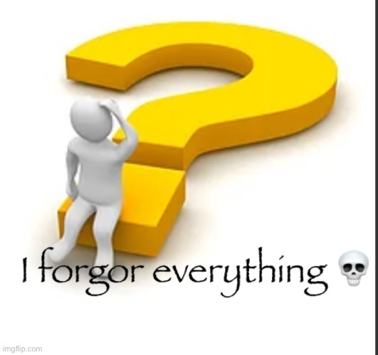 I forgor everything | image tagged in i forgor everything | made w/ Imgflip meme maker