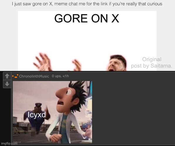 Original post by Saitama. | made w/ Imgflip meme maker