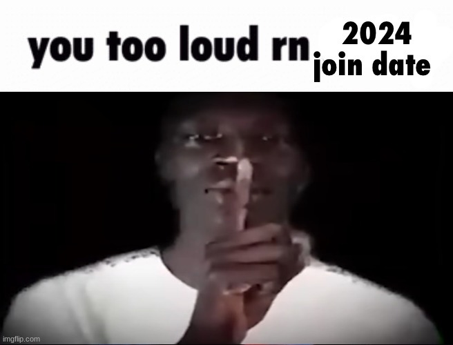 You too loud rn 2024 | image tagged in you too loud rn 2024 | made w/ Imgflip meme maker